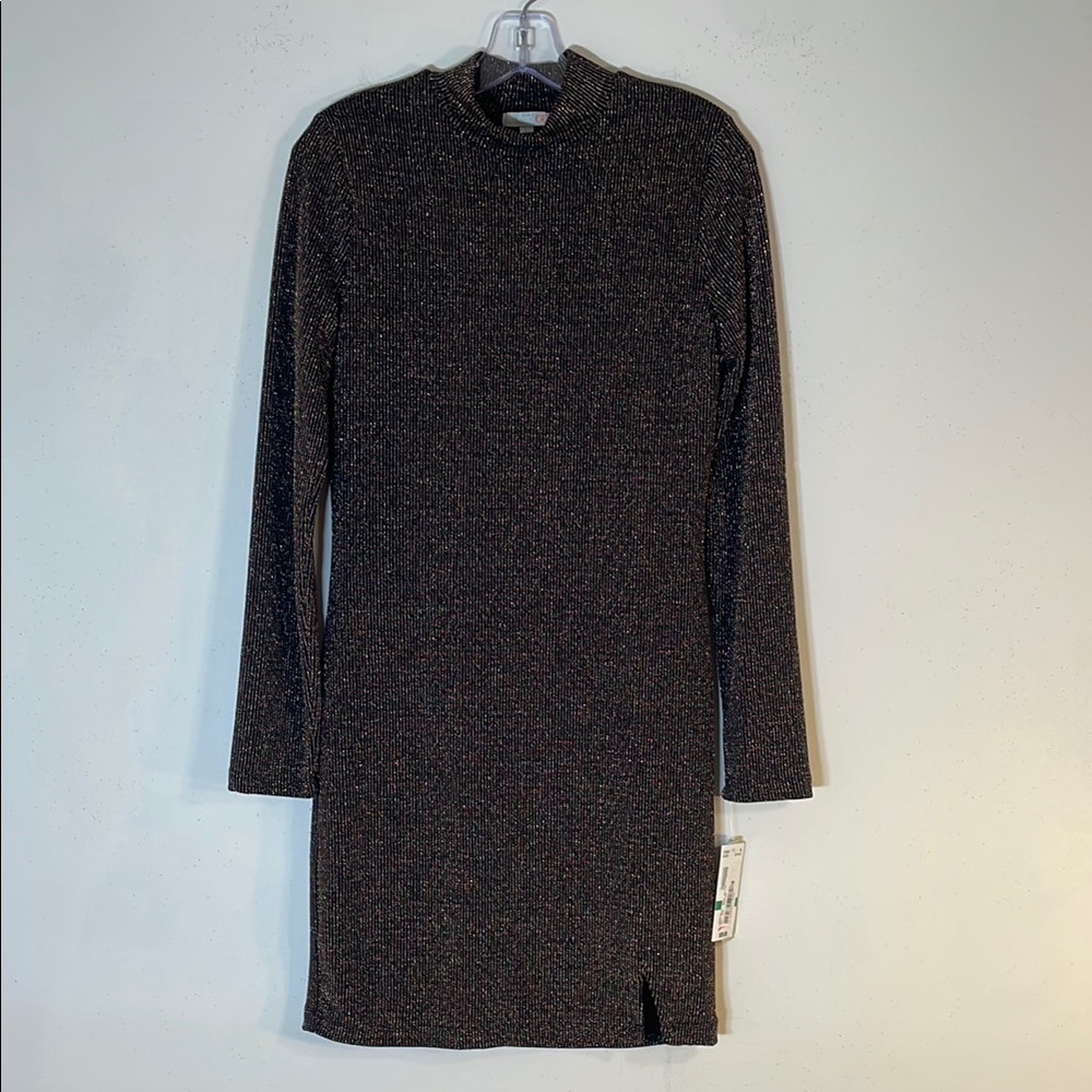 GB Glitter Long Sleeve Dress. L. NWT.